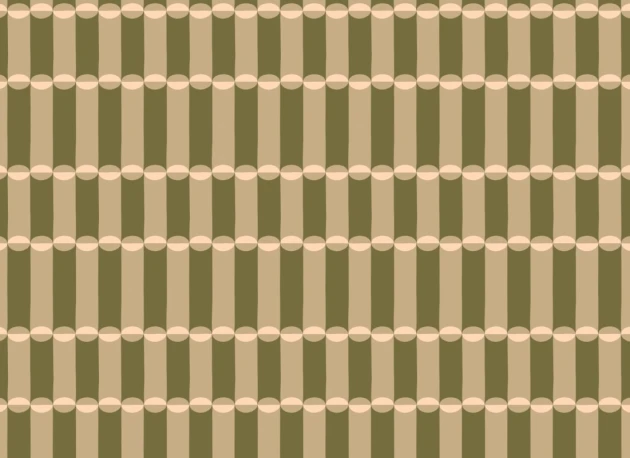 Hovia GE51141MU04W Tubular Olive & Pink - mural geometryczny retro