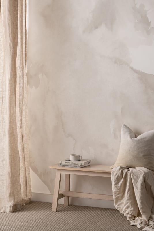 Hovia WA0838NE04W Solace Beige - mural abstrakcyjny akwarelowy