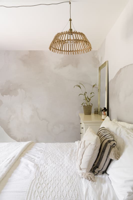 Hovia WA0838NE04W Solace Beige - mural abstrakcyjny akwarelowy