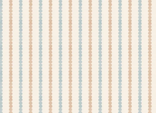 Hovia ST51119MU07W Bobble Pink & Blue - mural w pasy z kropek