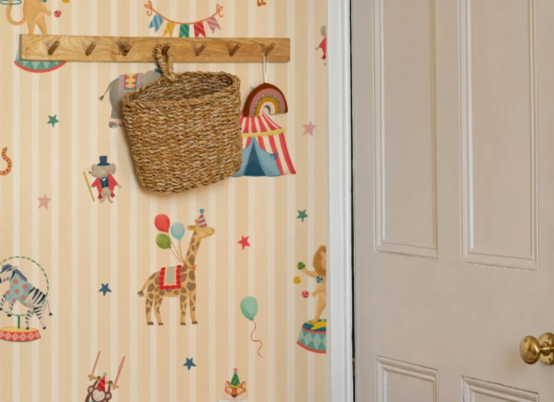 Hovia CH5790MU07W Little Big Top Yellow - mural dziecięcy cyrkowy