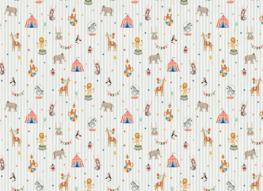 Hovia CH5791MU07W Little Big Top Blue - mural dziecięcy cyrkowy