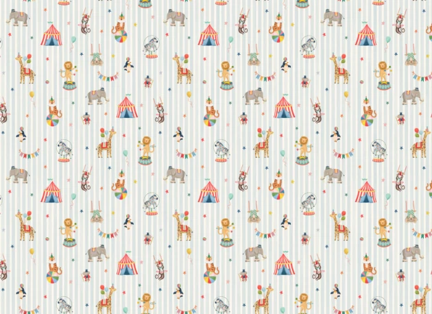 Hovia CH5791MU07W Little Big Top Blue - mural dziecięcy cyrkowy