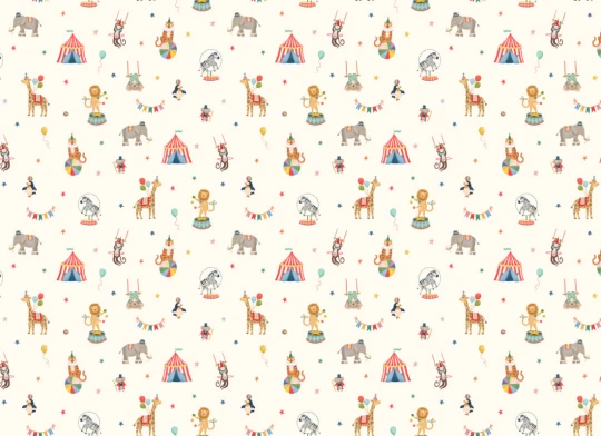 Hovia CH5792NE07W Little Big Top Neutral - mural dziecięcy cyrkowy