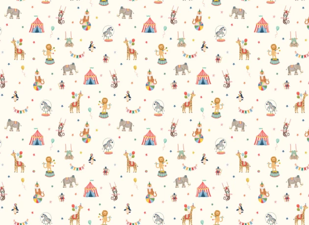 Hovia CH5792NE07W Little Big Top Neutral - mural dziecięcy cyrkowy