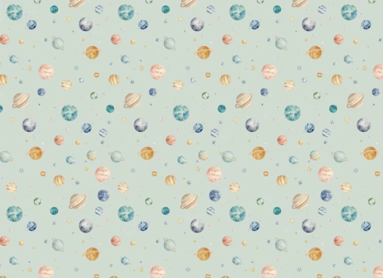 Hovia SG51110BU07W Wonder Blue - mural dziecięcy w planety