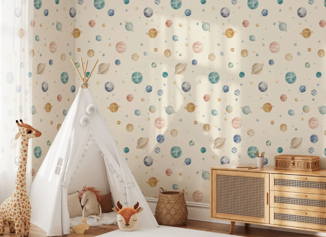 Hovia SG51112MU07W Wonder Classic - mural dziecięcy w planety