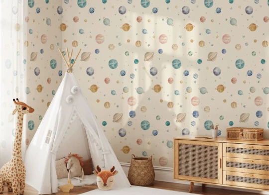 Hovia SG51112MU07W Wonder Classic - mural dziecięcy w planety