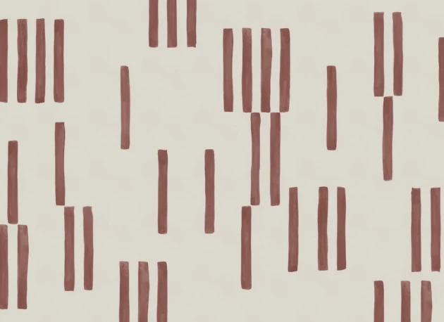 Hovia ST0951NE04W Lineo Terracotta - mural w pionowe kreski