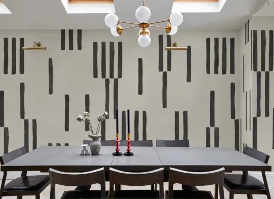 Hovia ST0952BW04W Lineo Black & White - mural w pionowe kreski