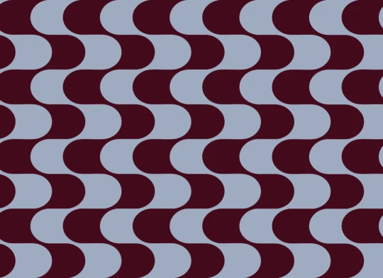Hovia GE51178BU03W Flux Blue & Burgundy - mural w fale retro