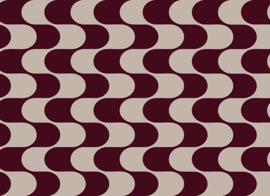 Hovia GE51179PU03W Flux Burgundy - mural w fale retro