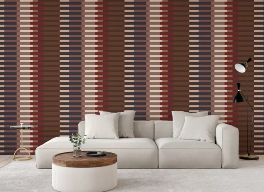 Hovia ST51126MU07W Isak Brown - mural w pasy