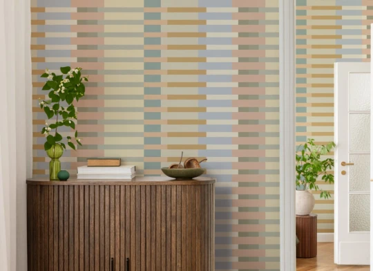 Hovia ST51128MU07W Isak Pastel - mural w pasy