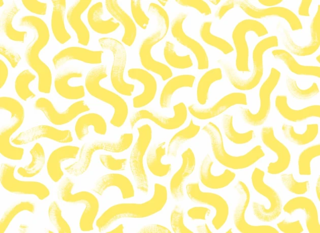 Hovia AB0018YE03W Wiggle Yellow - mural abstrakcyjny w pociągnięcia pędzla