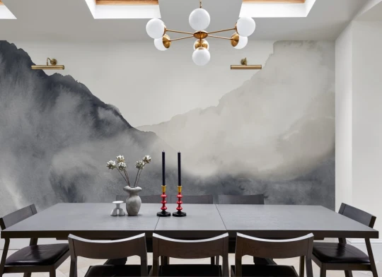 Hovia WA0834BU04W Tide Navy - mural abstrakcyjny akwarelowy