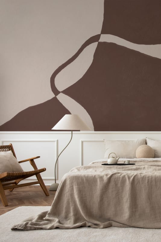 Hovia AB01000BR04W Moraine Chocolate - mural abstrakcyjny