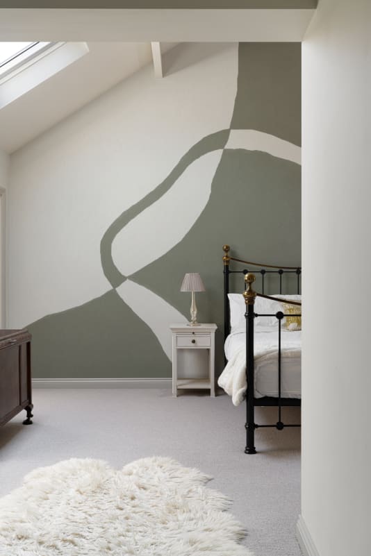 Hovia AB01002GR04W Moraine Green - mural abstrakcyjny