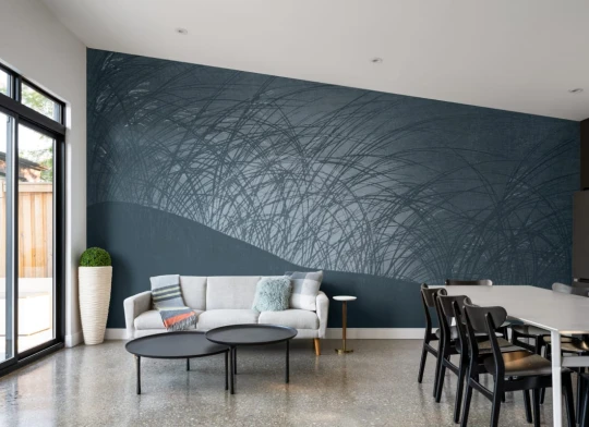 Hovia JA01148BU03W Komorebi Blue - mural w trawy