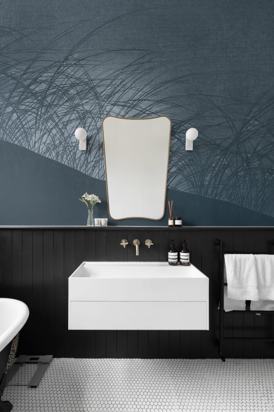 Hovia JA01148BU03W Komorebi Blue - mural w trawy
