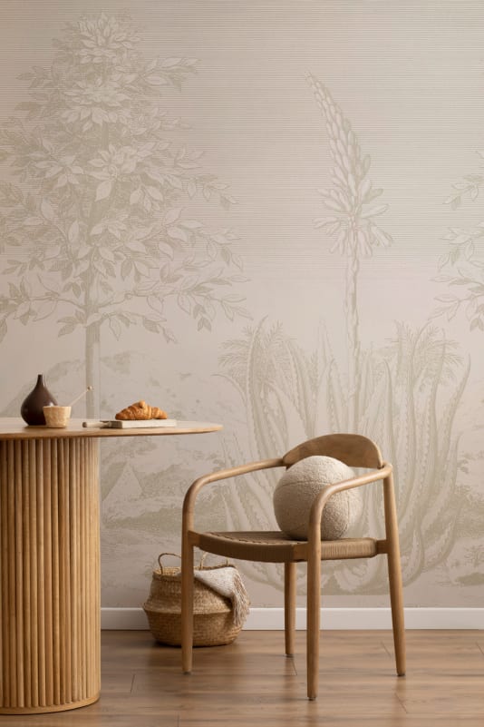 Hovia TR0677NE03W Aloe Neutral - mural w tropikalny pejzaż z aloesem