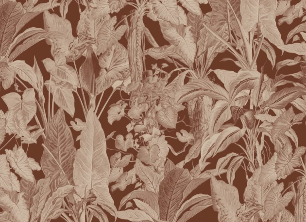 Hovia TR5796BR03W Tropika Brown - mural w tropikalne rośliny