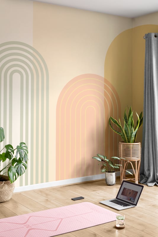 Hovia GE0820BI04W Rumba Bright - mural geometryczny w łuki