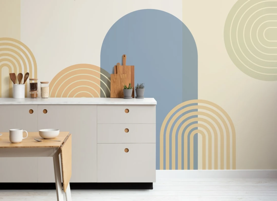 Hovia GE0821MU04W Rumba Multi - mural geometryczny w łuki