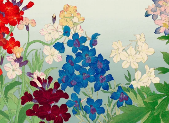 Hovia FL0884MU07W Delphinium - mural w kwiaty