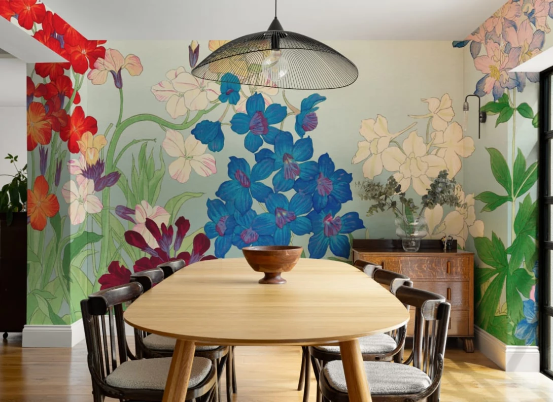 Hovia FL0884MU07W Delphinium - mural w kwiaty
