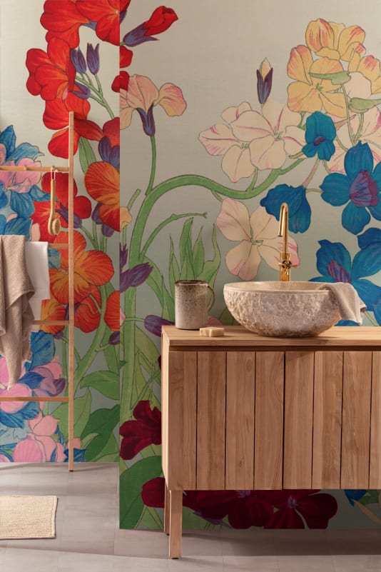 Hovia FL0884MU07W Delphinium - mural w kwiaty