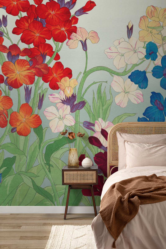 Hovia FL0884MU07W Delphinium - mural w kwiaty