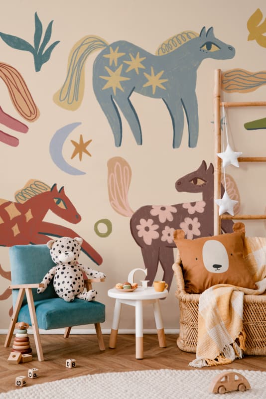 Hovia CH01189MU07W Pony Club - mural dziecięcy w koniki