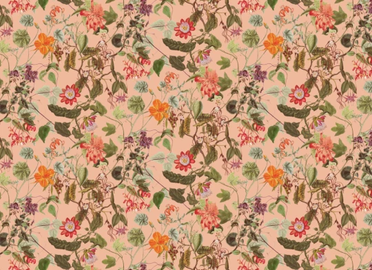 Hovia FL5936PI06W Nightshade Pink - mural roślinny