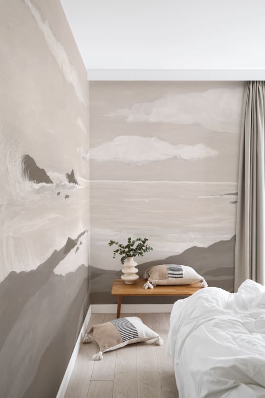 Hovia BE01085BE03W Tidepool Beige - mural w morski pejzaż