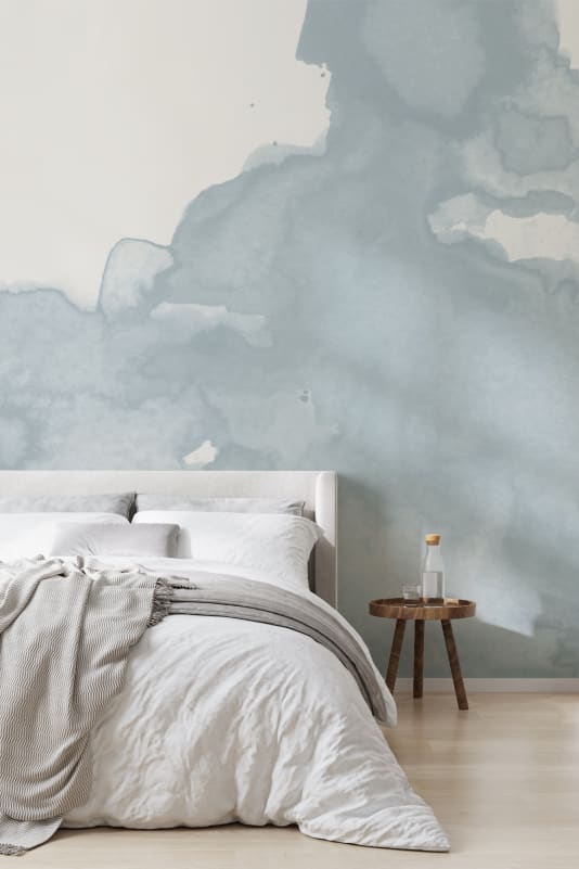 Hovia WA01070BU30W Luminosity Blue - mural abstrakcyjny akwarelowy