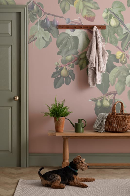 Hovia BT01029PI03W Ficus Pink - mural w gałęzie figowca