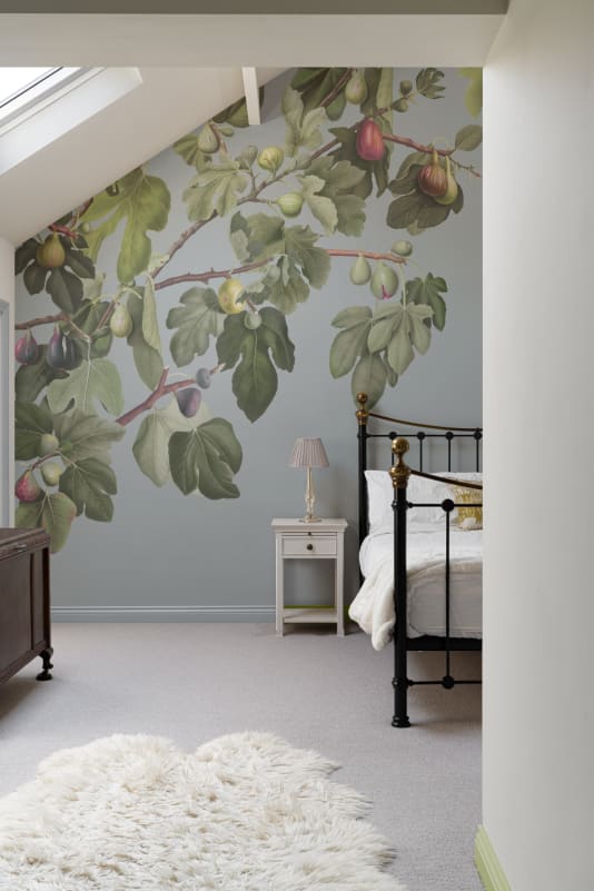 Hovia BT01030BU03W Ficus Blue - mural w gałęzie figowca
