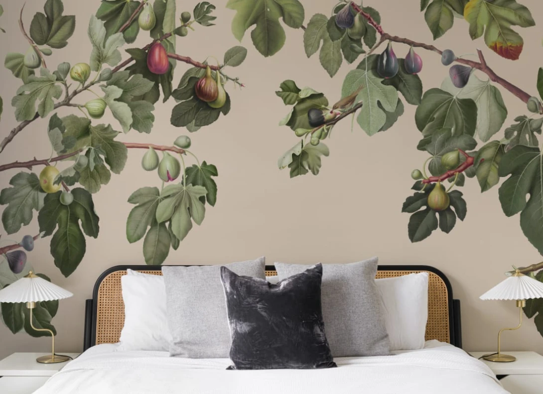 Hovia BT01031NE03W Ficus Beige - mural w gałęzie figowca
