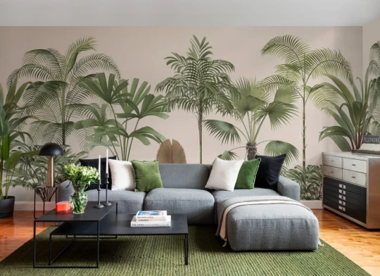 Hovia TR0892GR03W Glow Green - mural w palmy