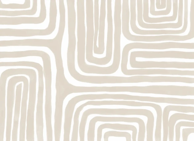 Hovia AB0949BE04W Meandra Beige - mural w labirynt