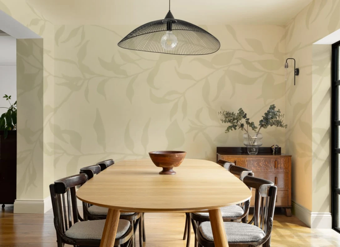 Hovia NA0847GR06W Olea Green - mural w liście oliwne