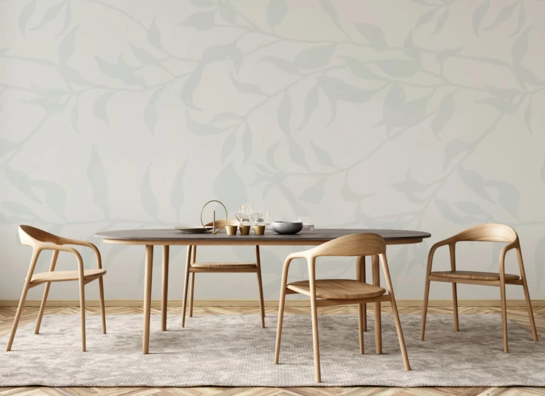 Hovia NA0850BU06W Olea Blue - mural w liście oliwne