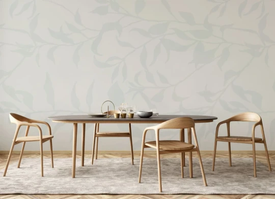 Hovia NA0850BU06W Olea Blue - mural w liście oliwne