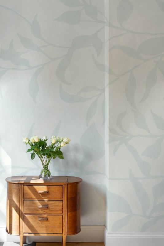 Hovia NA0850BU06W Olea Blue - mural w liście oliwne