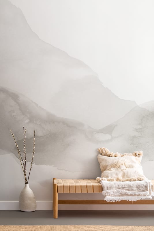 Hovia WA0830NE04W Echo Beige - mural abstrakcyjny akwarelowy
