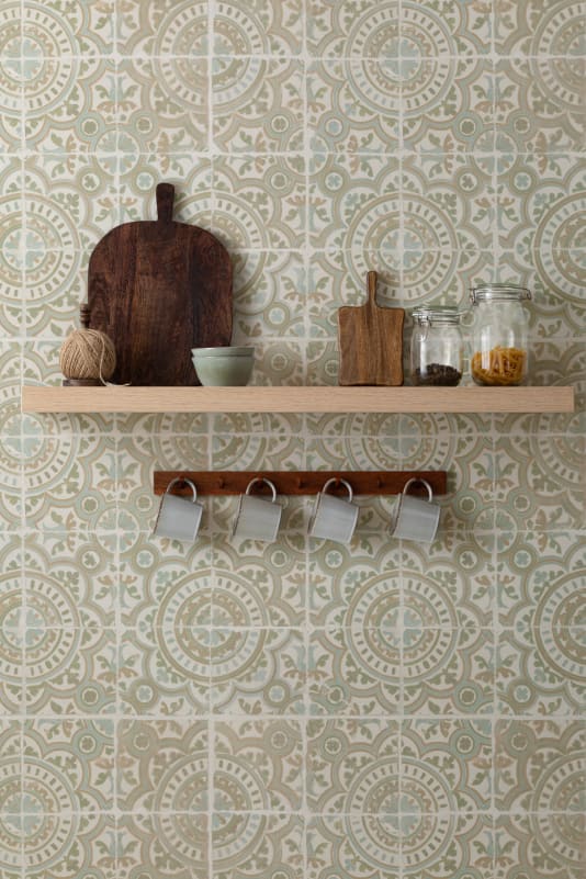 Hovia FA51184GR06W Sevilla Green - mural w płytki azulejos