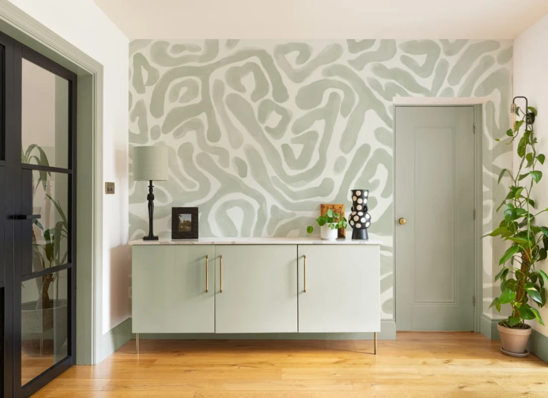 Hovia AB0973GR04W Marela Green - mural w labirynt