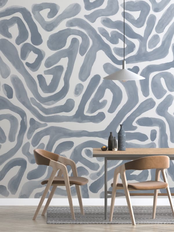 Hovia AB0975BU04W Marela Blue - mural w labirynt