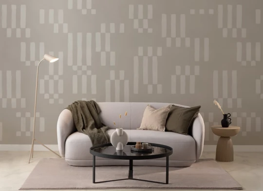 Hovia ST0957BE04W Blocca Beige - mural geometryczny w linie